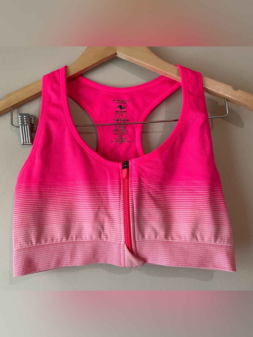 🐱 Athletic Works | Pink Front Zipper Bra